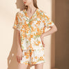 Orange Blossom Print Short Pajama Set