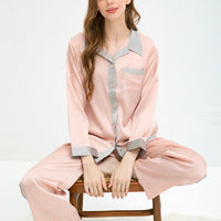 Pink Houndstooth Printed Pajama Set