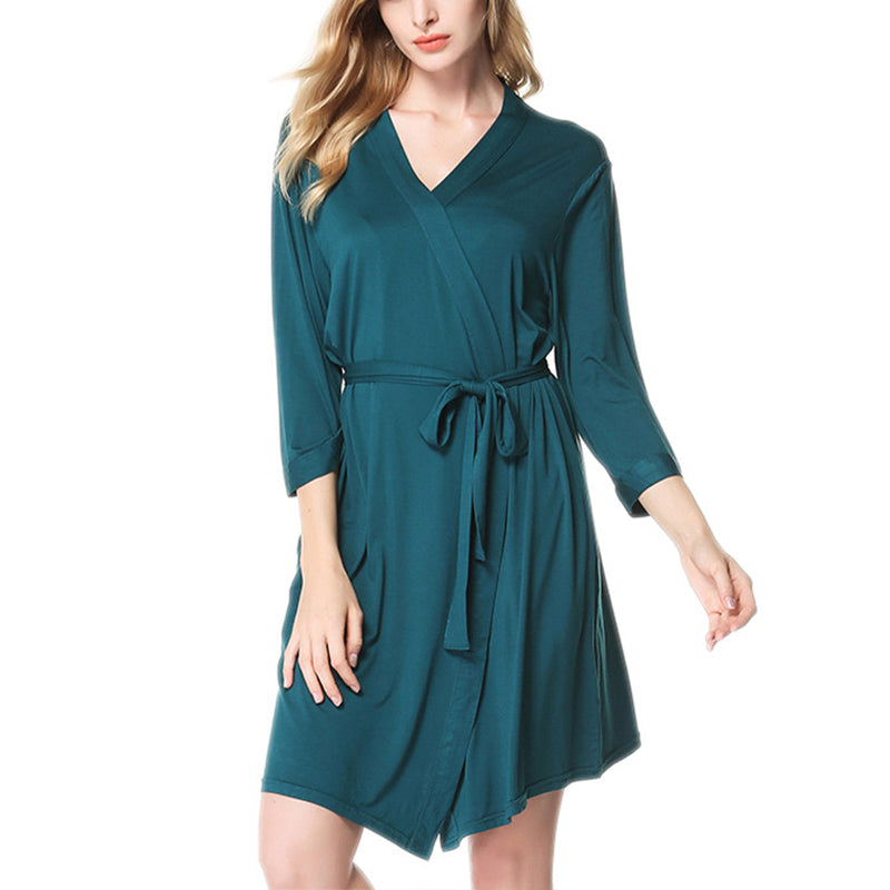 Dark Green Modal Robe