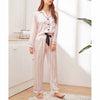 Pink Wide Stripe Satin Pajama Set