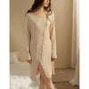 Apricot Boat Neck Split Sleepdress