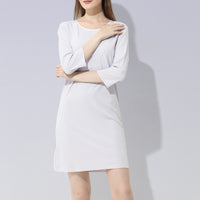 Solid Color Modal Cotton Three-quarter Sleeve Nightdress