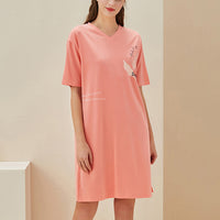 V-neck Short Sleeves Sleepdress