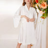White Satin Kimono Style Robe