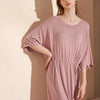 Pink Round Neck Tie Waist Sleepdress