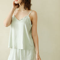 Light Green Polka Dots Camisole Set