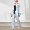 Blue Striped 3-Pieces Pajama Set