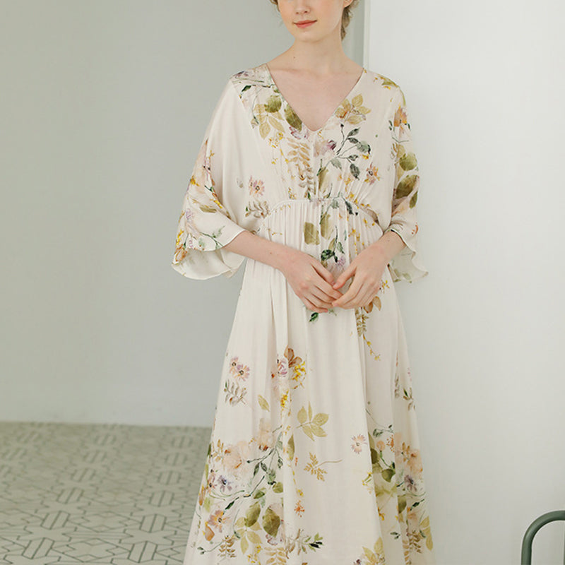 Long Floral Printed Nightgown