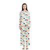 Colorful Love Heart Print Women's Pajamas