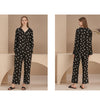 Cute Black Ghost Print Pajama Set