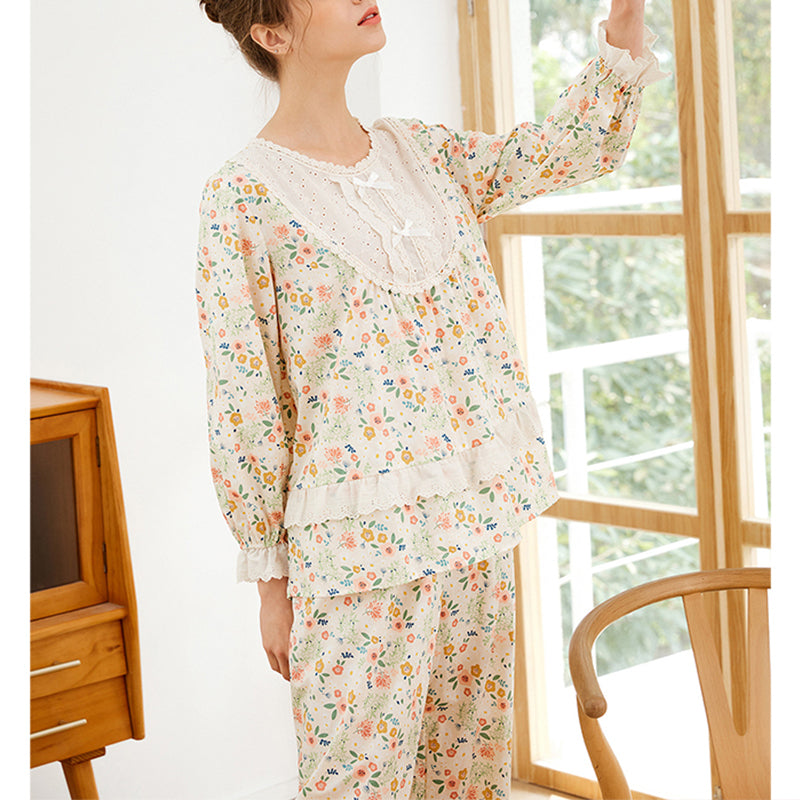 Flowers Printed Pajama Set