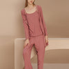 Dark Pink 3-Piece Pajama Set