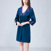 Embroidery Lace Nightdress and Robe Set