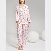 Pink Heart Print Pajama Set