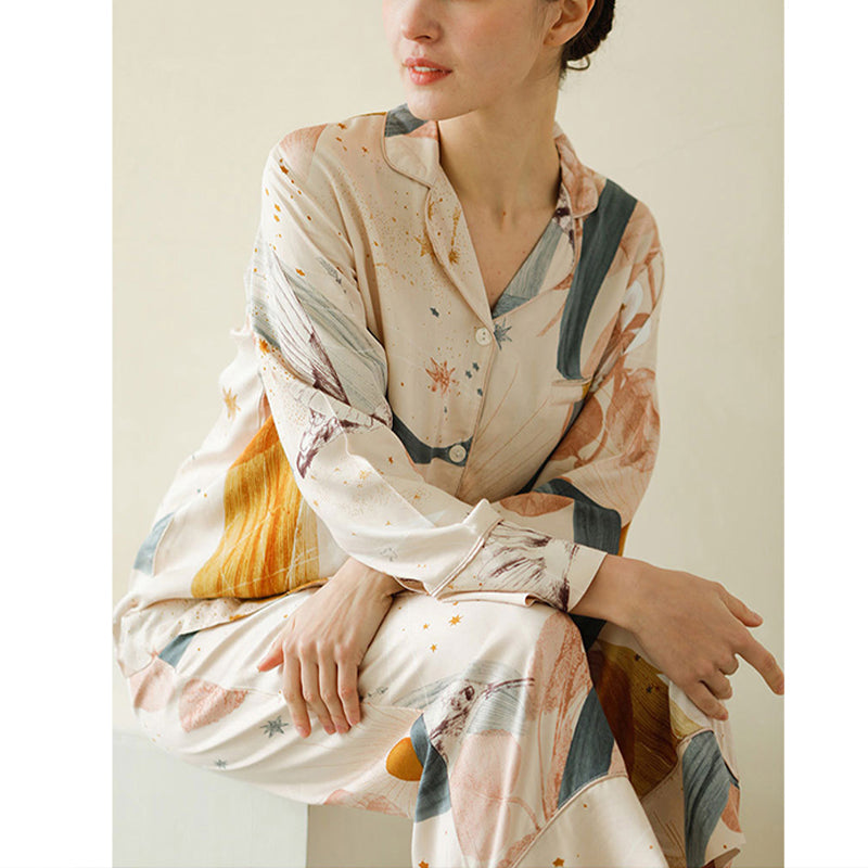 Starry Sky Long Sleeves Pajama Set