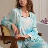 Blue Tie-dye Printed Pajama Set