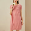 V Neck Short Sleeves Nightdress with Pockets