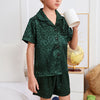 Green Leopard Print Kids' Pajamas