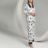 Floral Print Satin Pajama Set