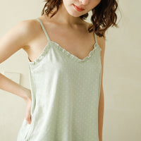 Light Green Polka Dots Camisole Set