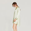 100% Mulberry Silk Solid color Long Sleeve Shirt Dress