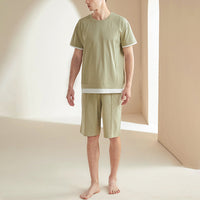 Men's Green Couple Short Pajama Set