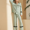 Green Lace Trimmed Pajama Set