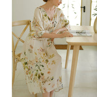 Long Floral Printed Nightgown