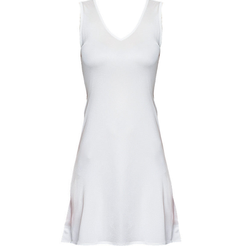 White Vest Silk Sleepdress