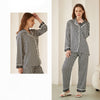 Black Houndstooth Printed Pajama Set