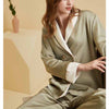 Green Shawl Collar Fleece Pajama Set