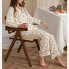 Apricot Bowknot Print Pajama Set