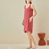 Striped Round Neck Sleeveless Sleepdress