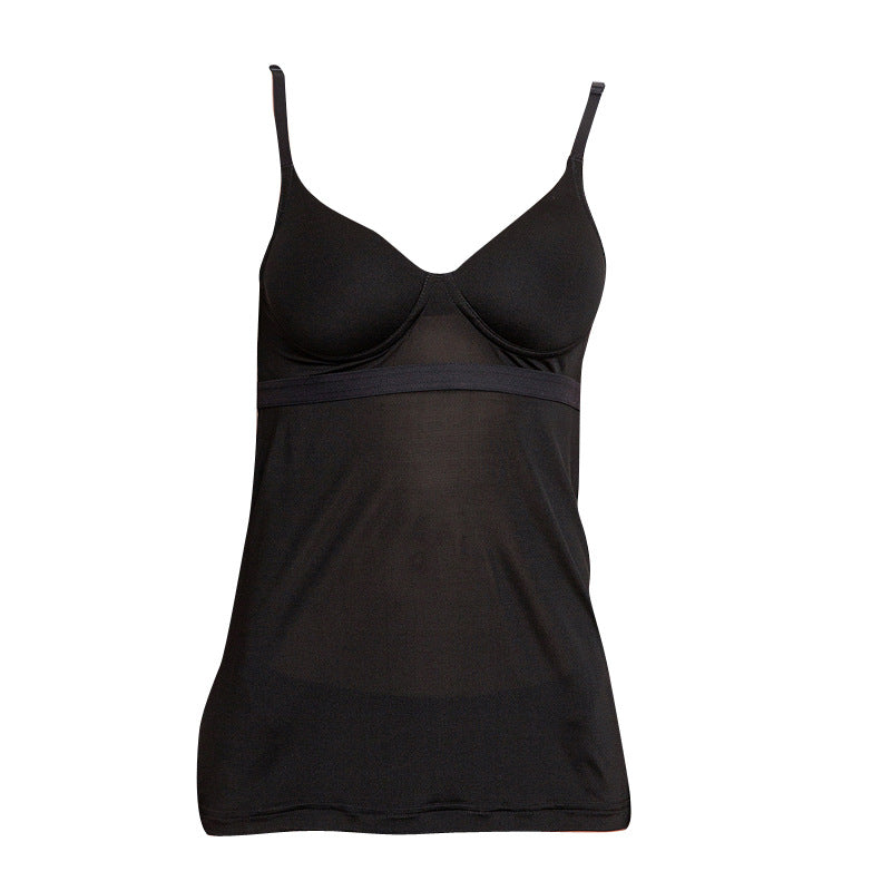 Black Sheer Silk Camisole