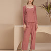 Dark Pink 3-Piece Pajama Set