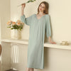 Extra Long Thin Solid Color One Piece Nightgown