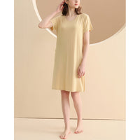 V-neck Short Sleeved  Split Sleepdress