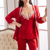 Petal Lace V-neck Pajama Set