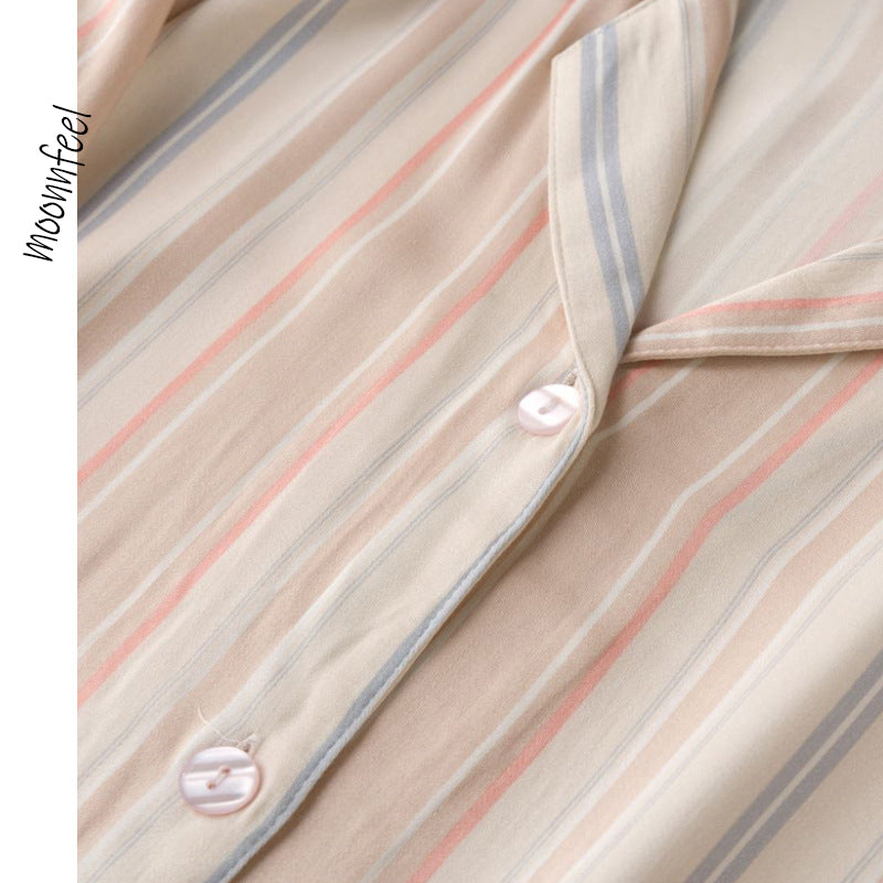 Colorful Striped Sleep Shirt