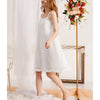 White Square Neck Sleeveless Nightgown