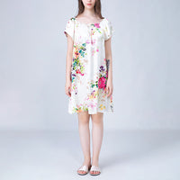 Floral Print Silk Nightdress