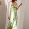 Women's Long Silk Suspender Dress Evening Gown