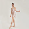 100% Mulberry Silk Sexy Lace V-Neck Sling Nightdress