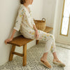 Floral Print V Neck Pajama Set