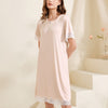 Round Neck Lace Trimmed Sleepdress