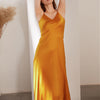 Women's Long Silk Suspender Dress Evening Gown