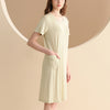 V-neck Short Sleeved  Split Sleepdress