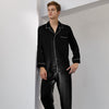 19 Momme Mulberry Silk Lapel Men's Long Sleeve Trousers Pajamas Set