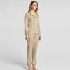 19 Momme Mulberry Silk Cotton Long Sleeve Cuffed Trousers Pajamas Set