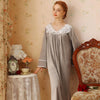 Cute Lace Warm Velvet Long Sleeve Nightdress